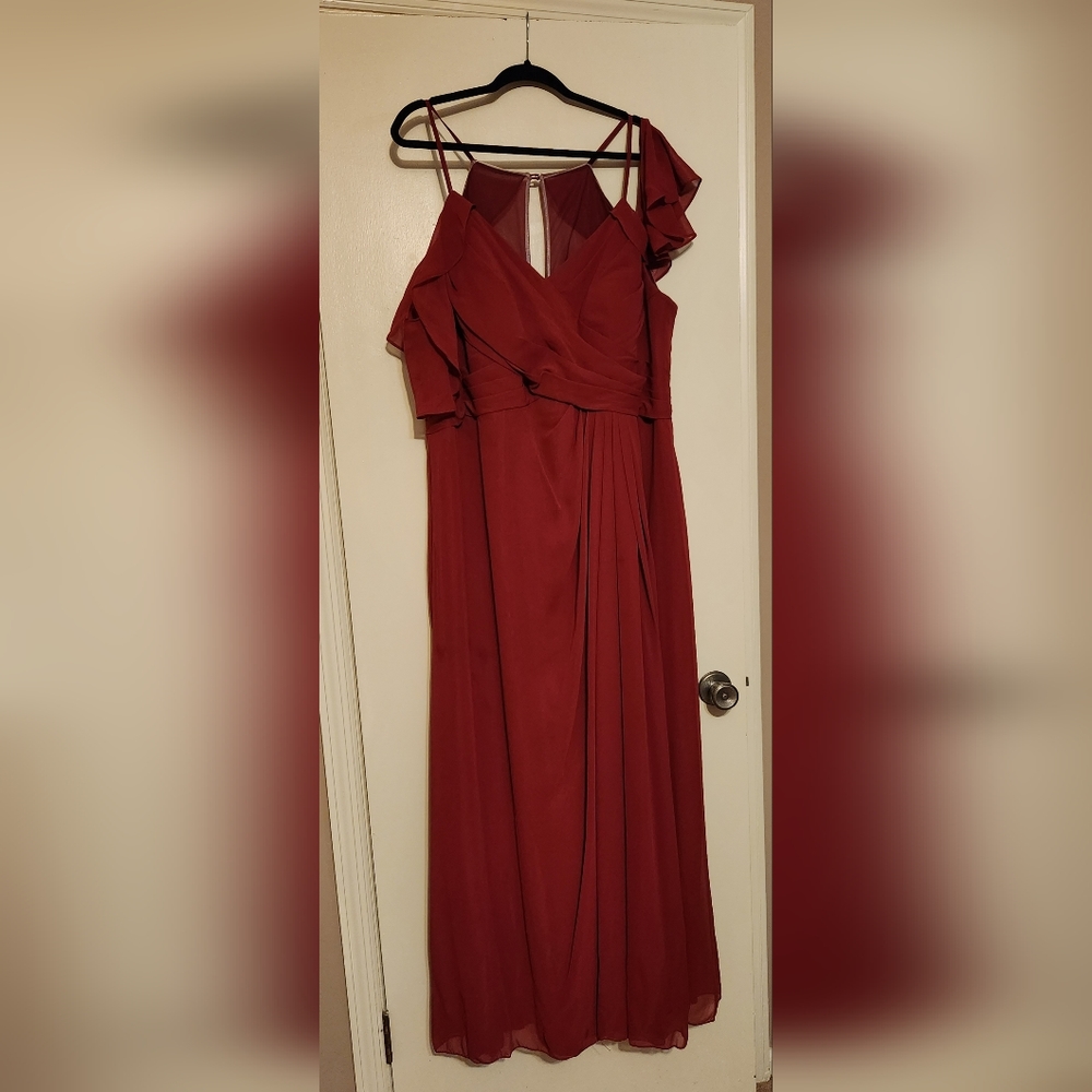Azazie Size 22 Burgundy Bridesmaid Dress
